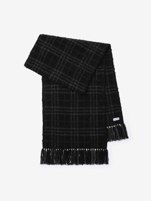 Burberry Embellished Check Bouclé Scarf