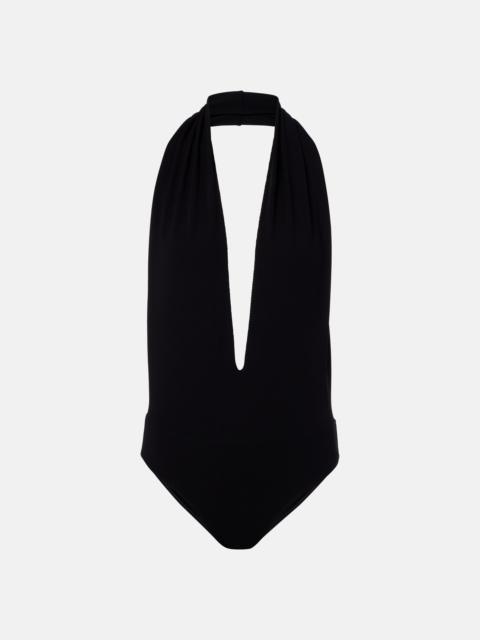 GUCCI Halterneck open-back jersey bodysuit