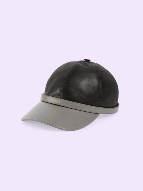 GUCCI Leather baseball hat