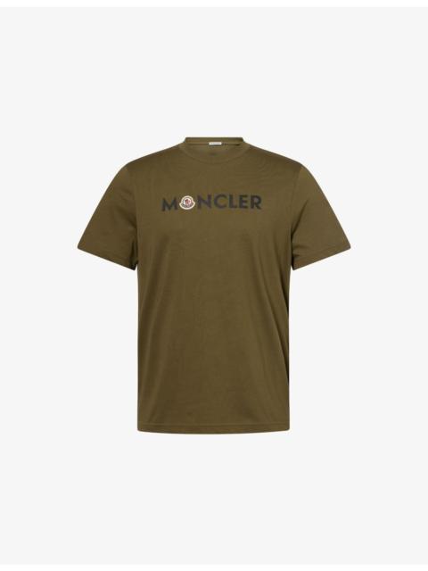 Moncler Brand-Badge Logo-Print Cotton T-Shirt
