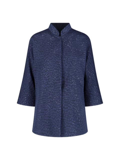 GIORGIO ARMANI SINGLE-BREASTED SEQUINED JACKET