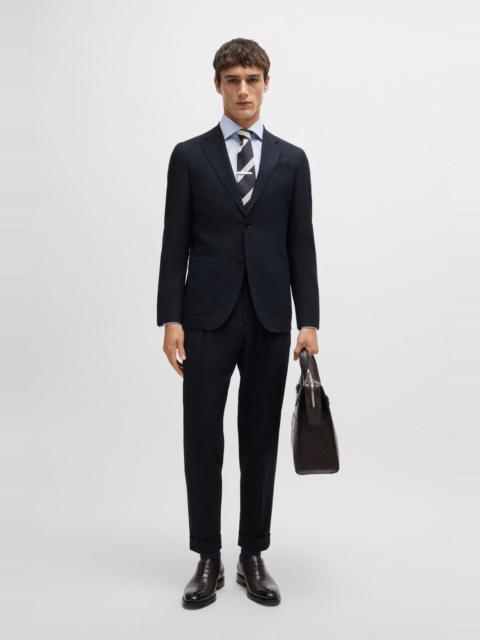 BOSS SLIM-FIT SUIT IN A CHECKED WOOL BLEND