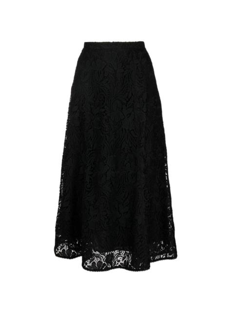 corded-lace A-line skirt