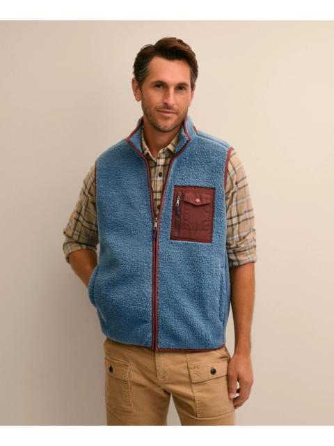 Brooks Brothers Teddy Fleece Full-Zip Vest