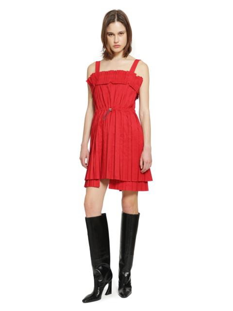 FENDI Pleated Faille Mini Dress