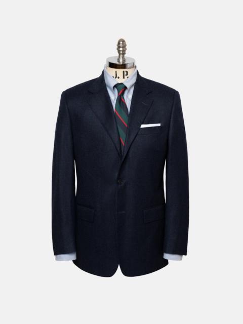 J. PRESS MADE-IN-CANADA SOLID NAVY WOOL FLANNEL SUIT