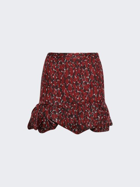 SAINT LAURENT Mini Skirt Craie Rouge Noir