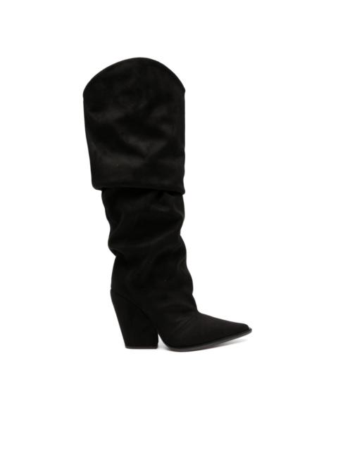 ALEXANDRE VAUTHIER Avi 110mm suede knee-high boots