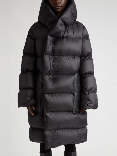 Rick Owens Rick Owens Hooded Down Puffer Coat in Black/Black at Nordstrom