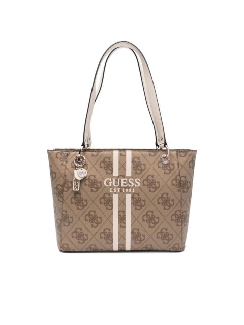GUESS USA logo-plaque stripe tote bag