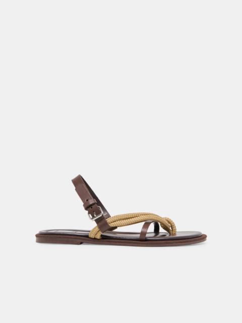 dolce vita REED SANDALS DK BROWN LEATHER