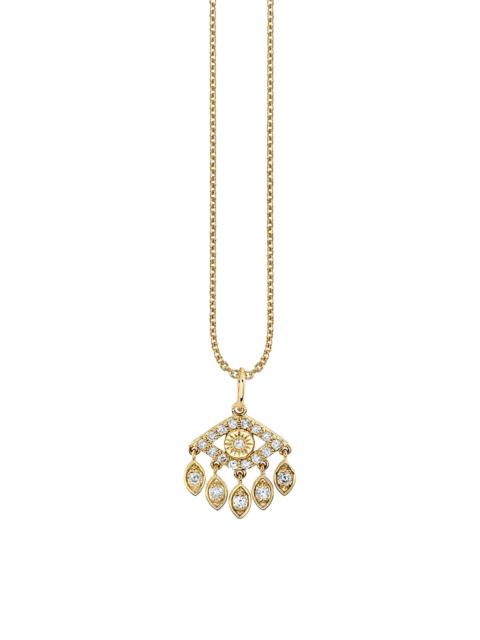 SYDNEY EVAN Women's 14K Gold & Diamond Fringe Evil Eye Necklace - Gold