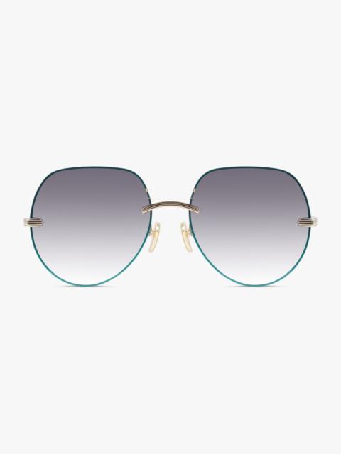 Chloé CH0135S ROUND FRAME SUNGLASSES | BLUE/GREY