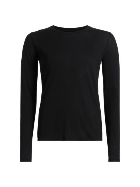 Vince Women's Jersey Boatneck Long-Sleeve T-Shirt - Black
