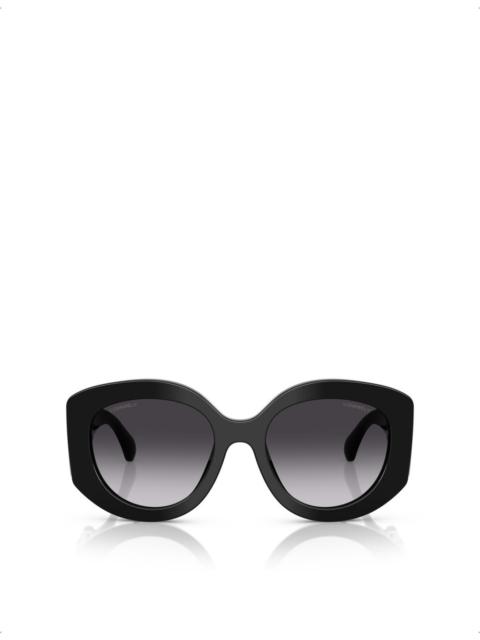 CHANEL CH5543H Oval Acetate Sunglasses