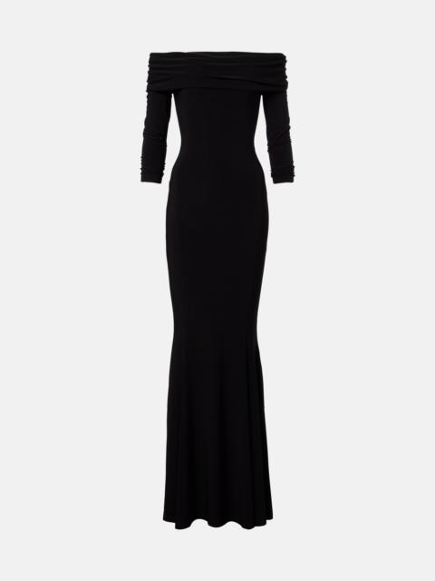 NORMA KAMALI Off-shoulder jersey maxi dress