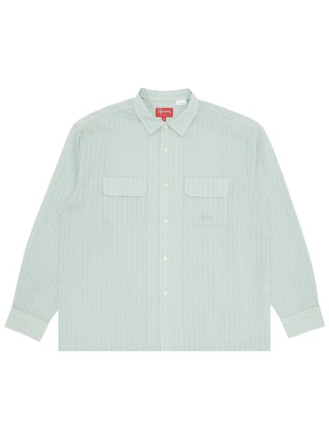 Supreme Pinstripe Linen Shirt 'Light Blue'