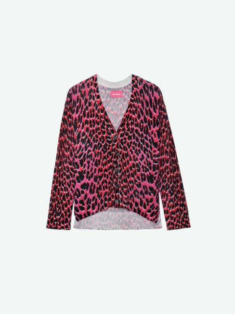 Zadig & Voltaire Mirka Leopard Cashmere Cardigan