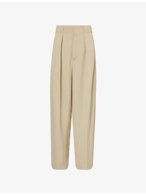 Victoria Beckham Pleated Tailored Woven Trousers