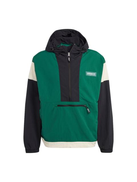 adidas adidas originals Adventure Premium Windbreaker 'Dark Green Black' IC5640