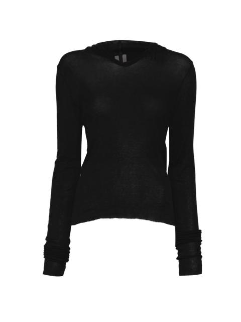 Rick Owens long-sleeve sheer top