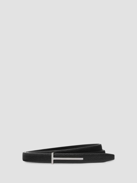 TOM FORD Men's T Leather Belt - Black