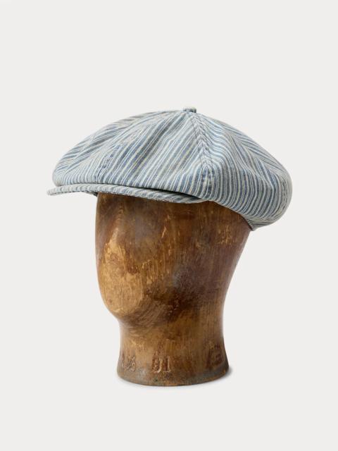 RRL by Ralph Lauren Striped Twill Newsboy Cap