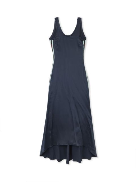 Off-White Satin Backless Midi Dress