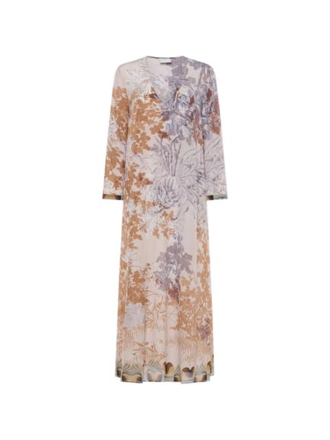 Pierre-Louis Mascia Brule floral A-line midi dress