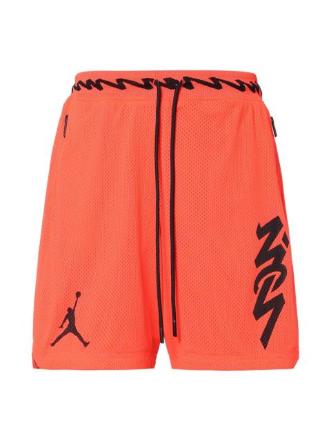 Jordan Air Jordan Dri-FIT Zion Mesh Basketball Sports Alphabet Printing Quick Dry Breathable Shorts Red DH0