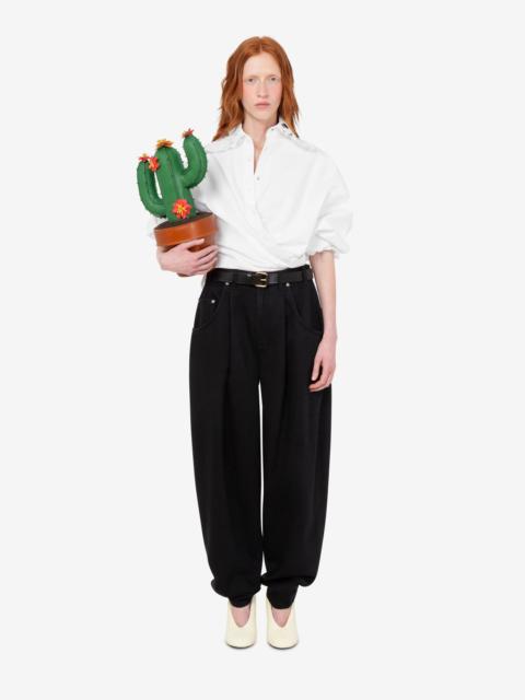 Moschino EMBROIDERED COTTON POPLIN SHIRT