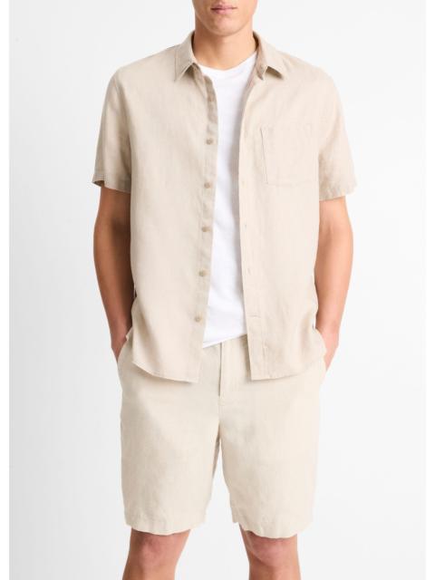 Vince Linen Short-Sleeve Shirt