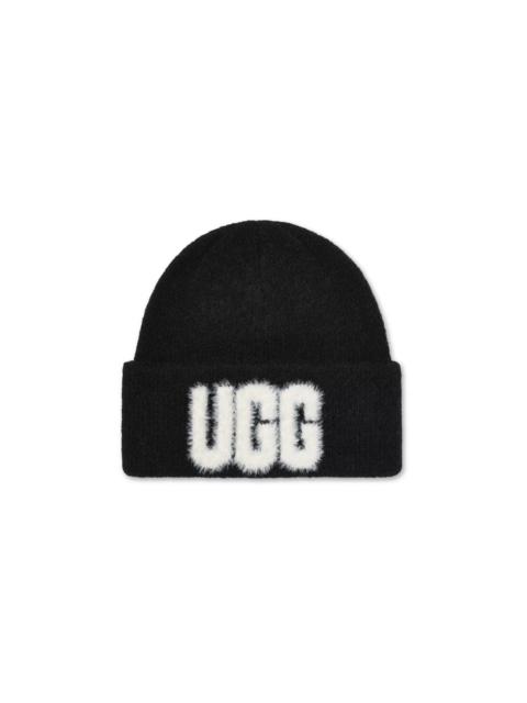 UGG Fuzzy UGG Logo Beanie