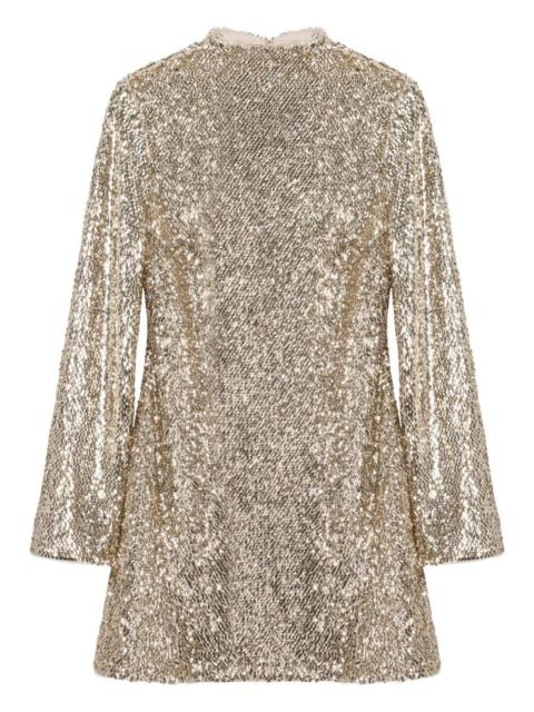 SIMKHAI Opal sequin long-sleeve mini dress