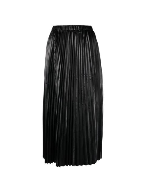 pleated layered cropped trousers