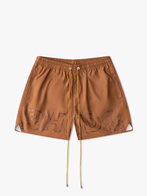 RHUDE LOGO SWIM TRUNKS