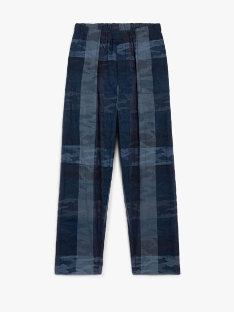 Mackintosh CAPTAIN NAVY CAMO COTTON & NYLON TROUSERS