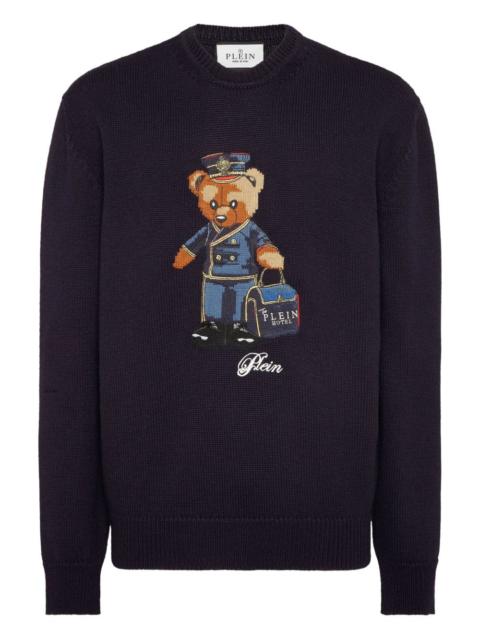 PHILIPP PLEIN Reception Teddy teddy bear-embroidered sweater