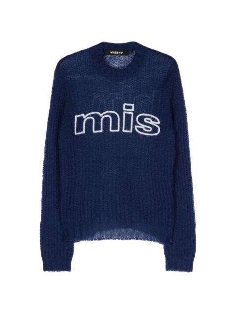 MISBHV logo-print open-knit jumper