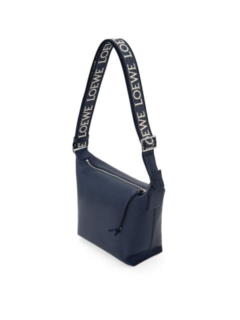 Small Cubi Crossbody bag in supple smooth calfskin and jacquard