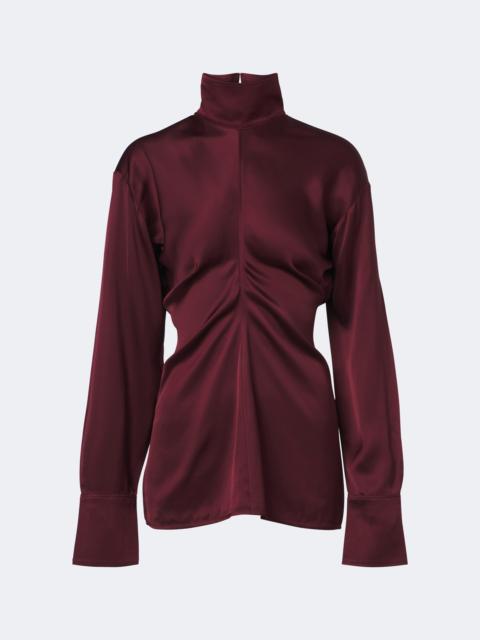 TOTEME Slouch draped crêpe satin blouse