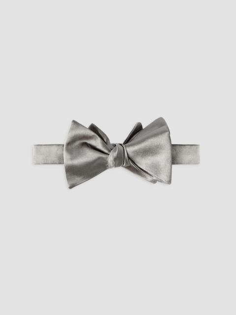 Brunello Cucinelli Men's Cotton and Silk Satin Bow Tie - Grey