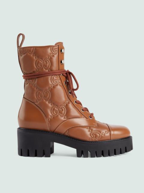 GUCCI Women's GG quilted lace-up boot