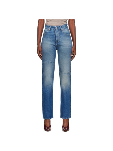 MM6 Maison Margiela Blue Tapered Jeans