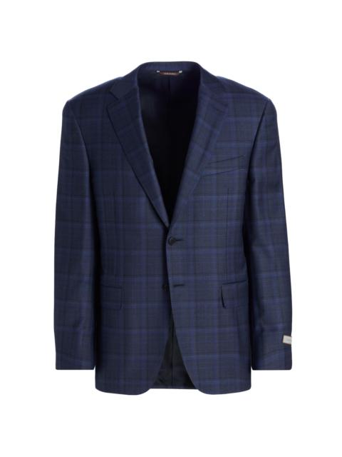Canali Men's Siena Plaid Wool Sport Coat - Blue