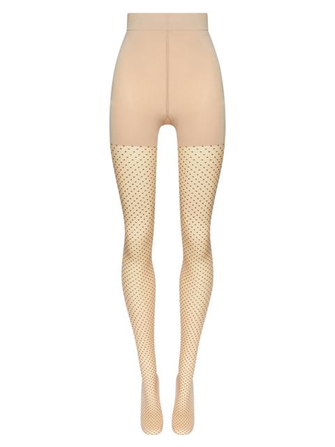 Wolford Women's Dots Control-Top Tights - Beige