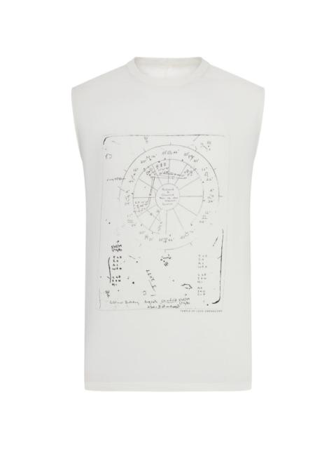 Rick Owens graphic print sleeveless T-shirt