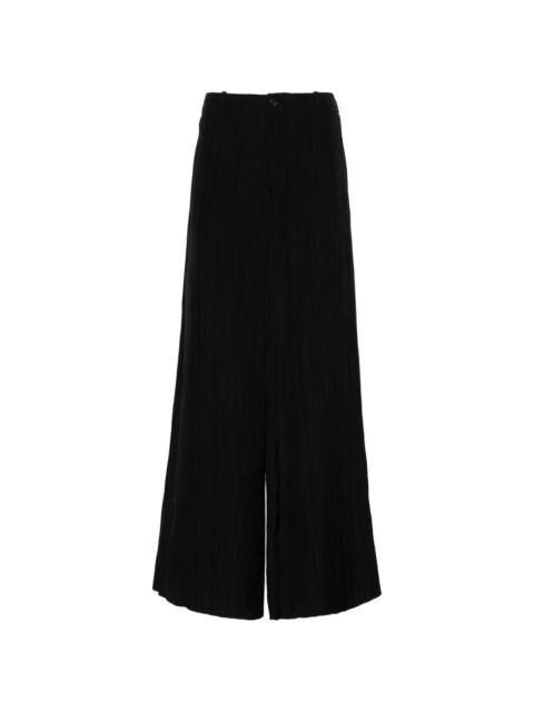 pleated wide-leg trousers