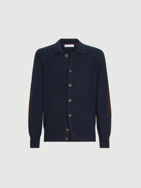 Brunello Cucinelli Cashmere cardigan with shirt-style collar and buttons