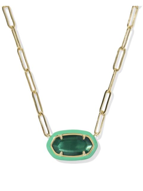 KENDRA SCOTT Elisa Enamel Frame Gold Paperclip Necklace